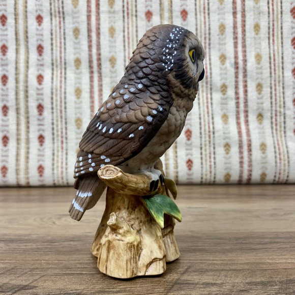 John James Audubon, Saw Whet Owl, Vintage 80s Ceramic Owl Figure - Picture 2 of 10